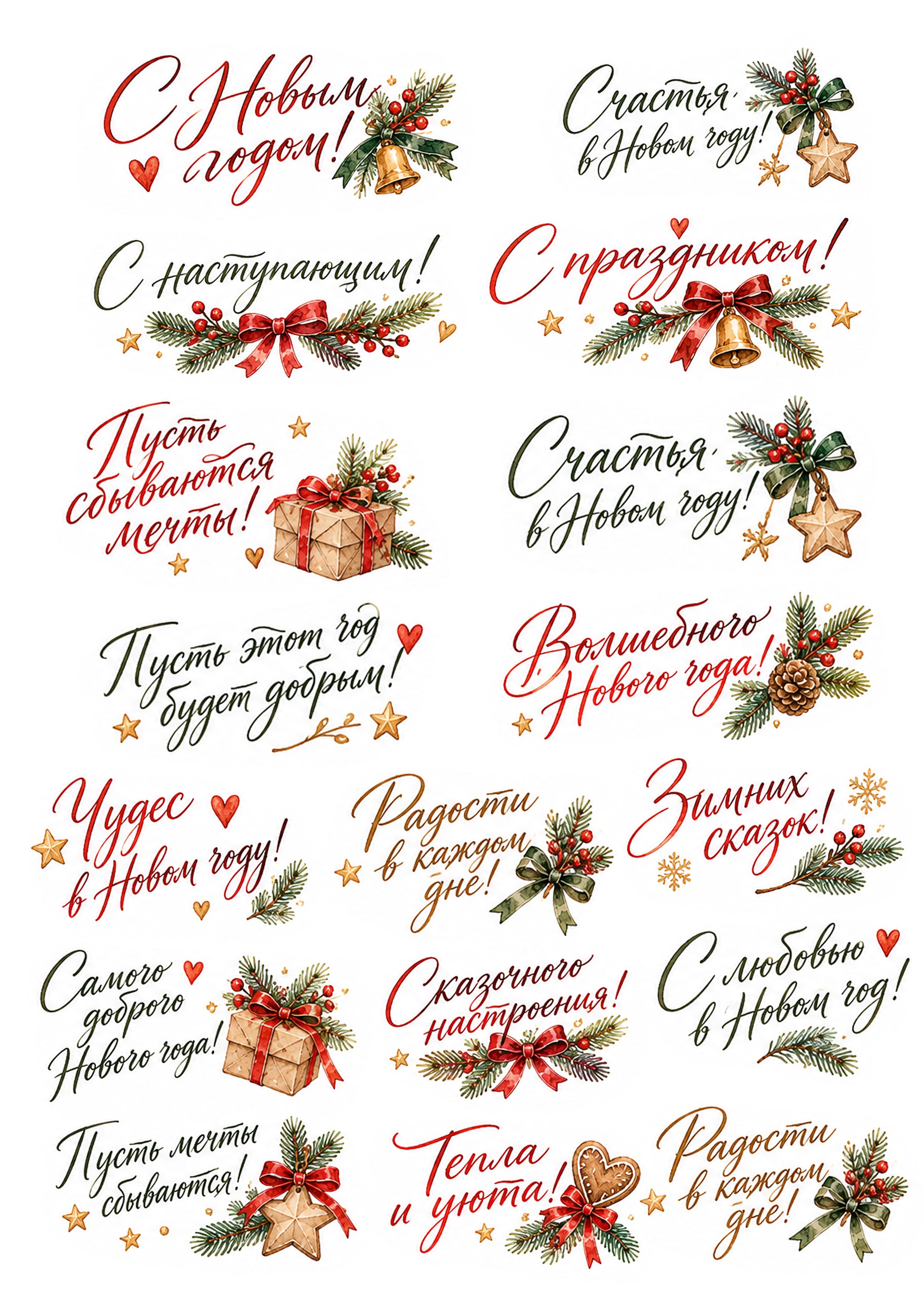 Надписи боковые, для макета "Дети в костюме овечек"