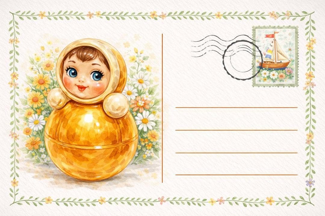 "Неваляшка" почтовая карточка